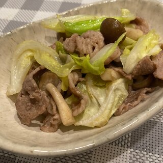 春キャベツと牛肉の炒め物